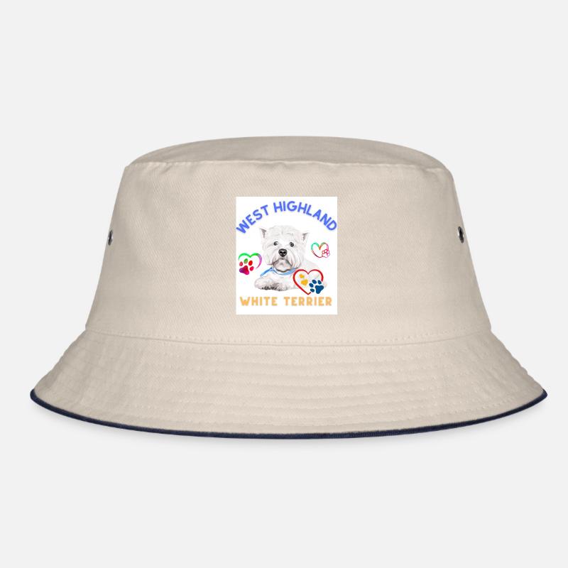 West Highland white terrier design Bucket Hat