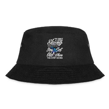 Skifahren Alter Mann Opa Geschenk Ski Hobby - Bucket Hat - Schwarz - Vorne - Lela (165cm)