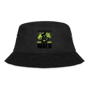 Mountainbike Downhill Mountainbiker Geschenk - Bucket Hat - Schwarz - Vorne - Lela (165cm)