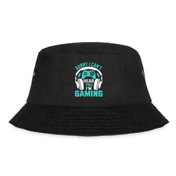 2 Sorry I cant hear you Im gaming - Bucket Hat - Schwarz - Vorne - Lela (165cm)