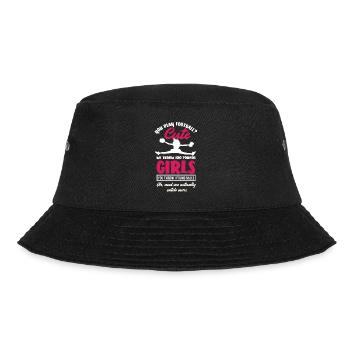 Lustiges Cheerleader Cheerleading Geschenk - Bucket Hat - Schwarz - Vorne - Lela (165cm)