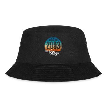 Vintage Made in 2003 Year of birth 2003 Birthday - Bucket Hat - black - Front - Lela (165cm)