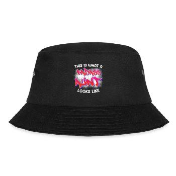 This is what a cool aunt from Bad As's aunt looks like - Bucket Hat - black - Front - Lela (165cm)