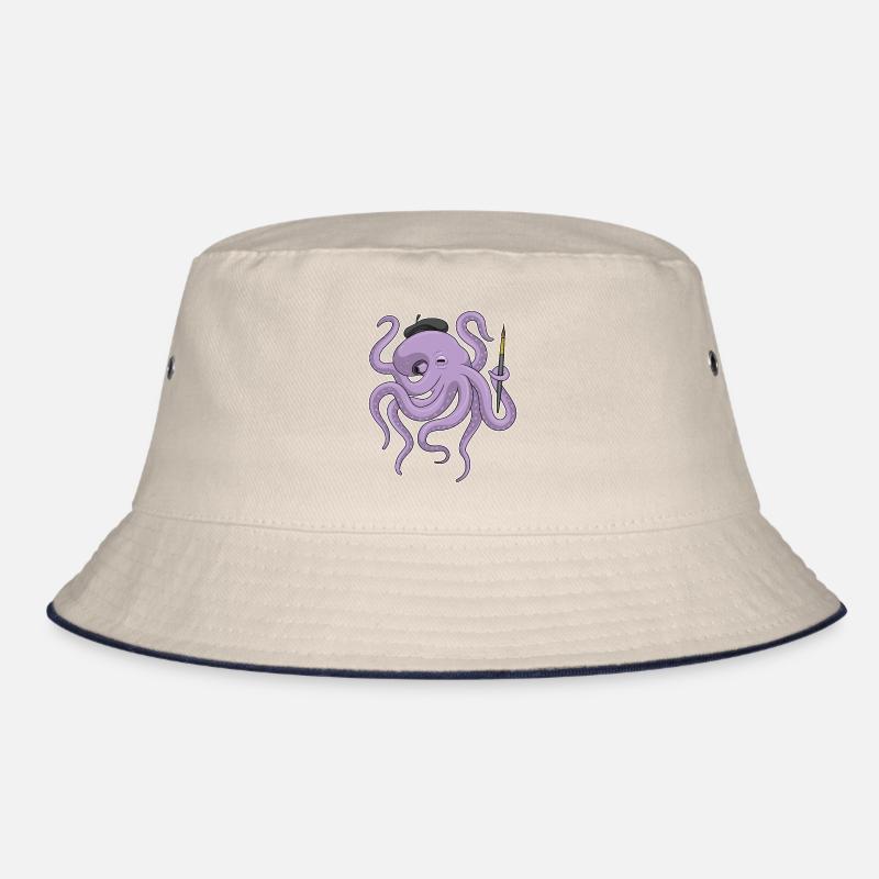 Krake Maler Pinsel Bucket Hat