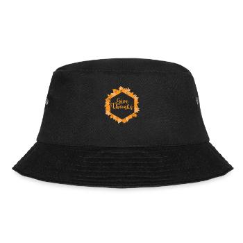 Give Thanks Family USA America Holiday - Bucket Hat - black - Front - Lela (165cm)