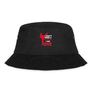 Aikido MMA Kampfsport - Bucket Hat - Schwarz - Vorne - Lela (165cm)