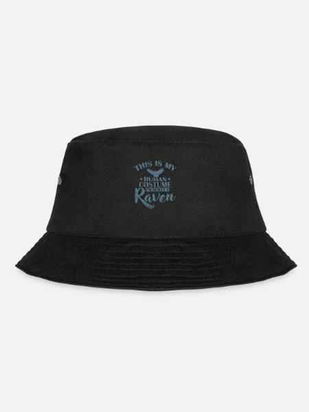 This is my Human Costume I’m Really a Raven - Bucket Hat - Schwarz
