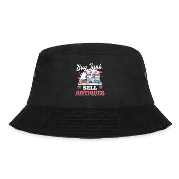 Tauschbörse Basar Kaufen Schrott Verkaufen Antiqui - Bucket Hat - Schwarz - Vorne - Lela (165cm)