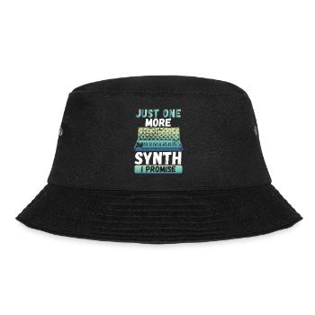Nur Noch Ein Synthesizer - Bucket Hat - Schwarz - Vorne - Lela (165cm)