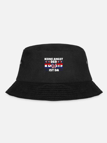 Lustiger Kroatien Kroate Balkan Flagge Hrvatska - Bucket Hat - Schwarz