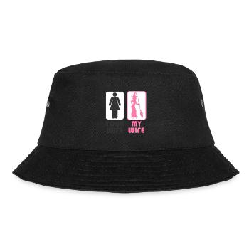 Halloween meine Ehefrau ist eine Hexe, Frau - Bucket Hat - Schwarz - Vorne - Lela (165cm)