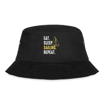 Segelboot Boot Captain Sail - Bucket Hat - Schwarz - Vorne - Lela (165cm)
