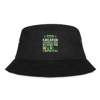 God Created The Counselors To Make The World A - Bucket Hat - black - Front - Lela (165cm)