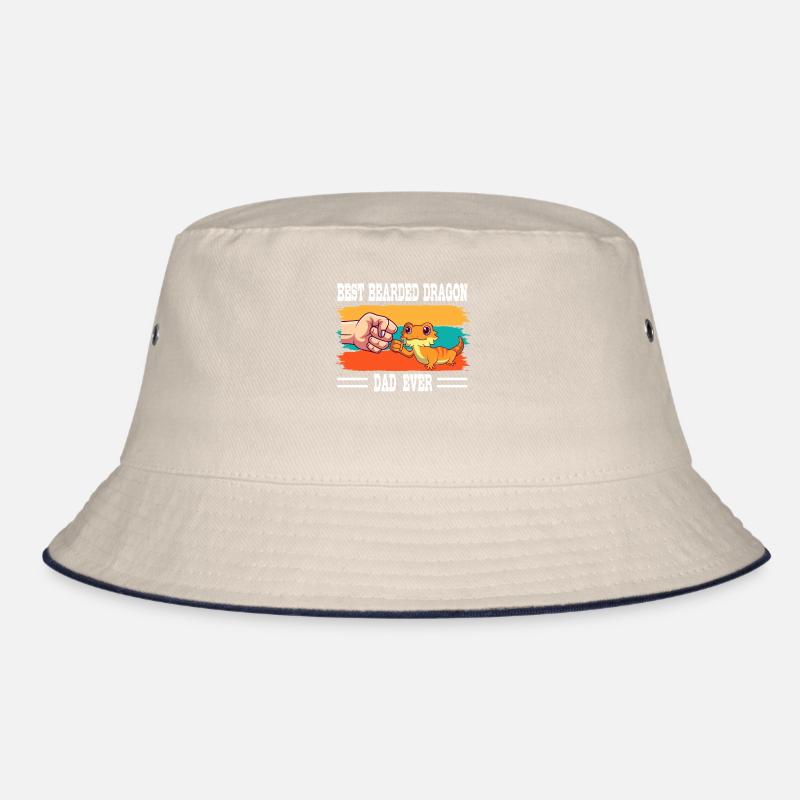 Best Bearded Dragon Dad Ever Eidechse Papa Vater Bucket Hat