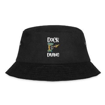 Dock Diving Canine Water Sport Dog Dock Jumping - Bucket Hat - Schwarz - Vorne - Lela (165cm)