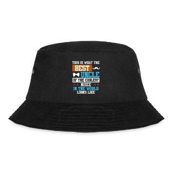 Bester Onkel der coolsten Nichte der Welt - Bucket Hat - Schwarz - Vorne - Lela (165cm)