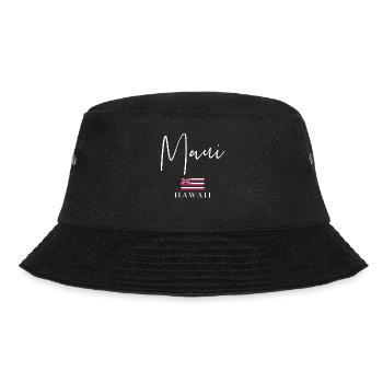 Urlaub Mit Griechenland-Flagge - Insel Maui - Bucket Hat - Schwarz - Vorne - Lela (165cm)