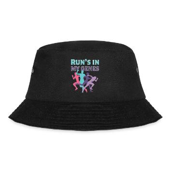 Lustiges Marathon Läufer Laufen Cross Country - Bucket Hat - Schwarz - Vorne - Lela (165cm)