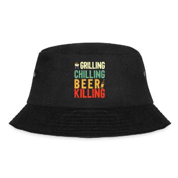 Bbq Grill Meat Lovers Grill Party Food Bbq - Bucket Hat - black - Front - Lela (165cm)