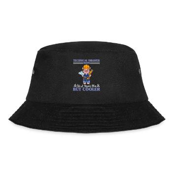 Technical Drawer Mom Like A Regualr Mom But Cooler - Bucket Hat - Schwarz - Vorne - Lela (165cm)