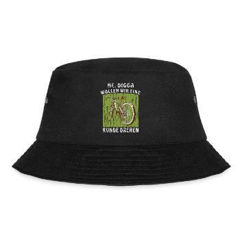 FAHRRAD HE DIGGA - Bucket Hat - Schwarz - Vorne - Lela (165cm)