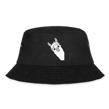 Lama Alpaka, Alpaca Geschenke, lustige Sprüche - Bucket Hat - Schwarz - Vorne - Lela (165cm)