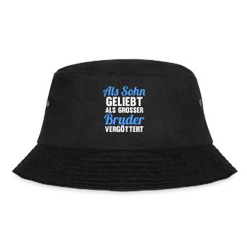Geschwister Sohn Familie Brüder Bruder - Bucket Hat - Schwarz - Vorne - Lela (165cm)