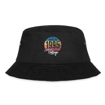 Vintage Made in 1995 Geburtsjahr 1995 Geburtstag - Bucket Hat - Schwarz - Vorne - Lela (165cm)