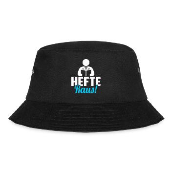 Lehrer Unterricht Hefte raus Spruch - Bucket Hat - Schwarz - Vorne - Lela (165cm)