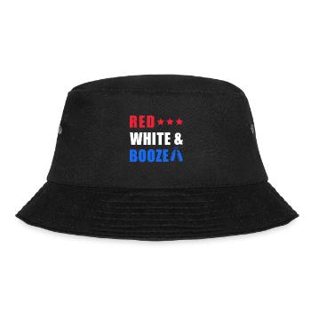 4th of July Red White & Booze Beer Drinking Party - Bucket Hat - Schwarz - Vorne - Lela (165cm)