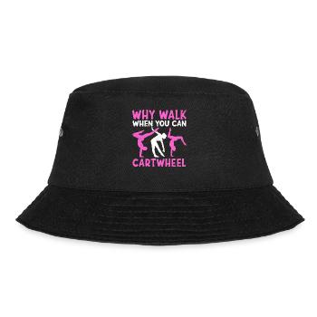 Akrobat Turner Gymnastik Turnen Tumbling - Bucket Hat - Schwarz - Vorne - Lela (165cm)