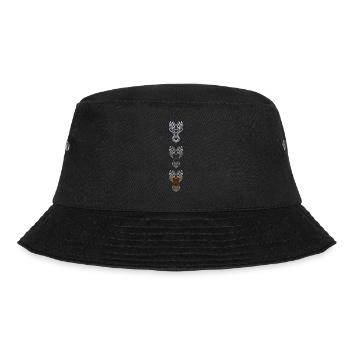 Red deer antlers with deer antlers - Bucket Hat - black - Front - Lela (165cm)