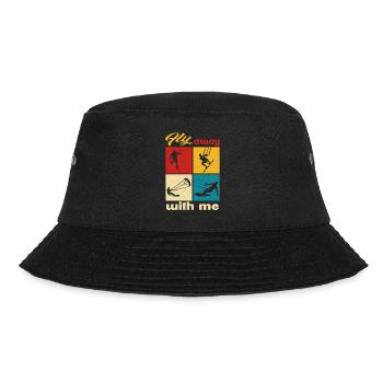 Fly away with me. Lifestyle Vintage Design - Bucket Hat - black - Front - Lela (165cm)