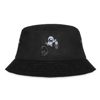 Astronaut Playing Basketball - Funny Basketball - Bucket Hat - Schwarz - Vorne - Lela (165cm)