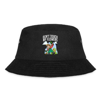 Garden Don't Touch My Flowers Gardening Gardener - Bucket Hat - black - Front - Lela (165cm)