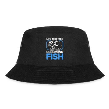Meeresbiologe Ozean Geschenk Meeresbiologie - Bucket Hat - Schwarz - Vorne - Lela (165cm)
