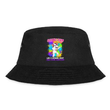 Unicorn Aunticorn - better than normal aunt - Bucket Hat - black - Front - Lela (165cm)