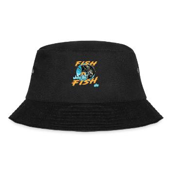 Fish where the Fish are. Fishing, Fishing - Bucket Hat - black - Front - Lela (165cm)
