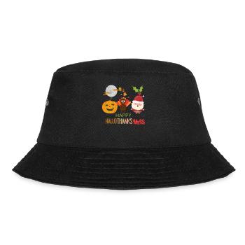 Happy hallo,thanks,mas, happy holidays - Bucket Hat - black - Front - Lela (165cm)