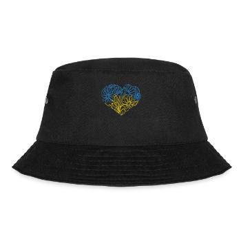 Stand with Ukraine Peace No War - Bucket Hat - Schwarz - Vorne - Lela (165cm)