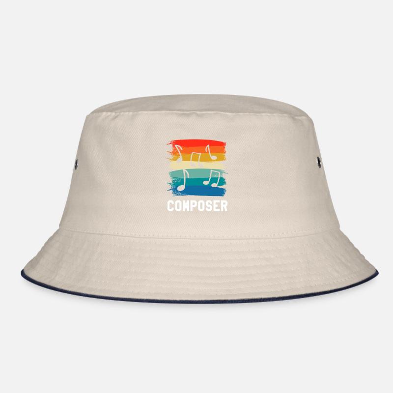 Retro Vintage Classic Composer Music Composing Bucket Hat