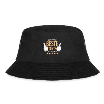 Beste Tante der Welt Familie Onkel Tante - Bucket Hat - Schwarz - Vorne - Lela (165cm)