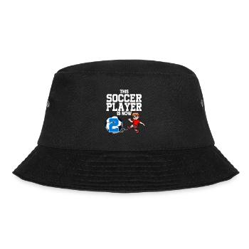Soccer Player Is Now 2 Boy Soccer Birthday - Bucket Hat - black - Front - Lela (165cm)