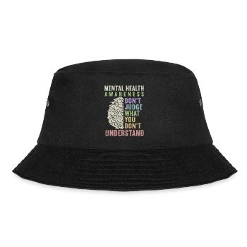 Anxiety Depression Mental Health - Bucket Hat - black - Front - Lela (165cm)