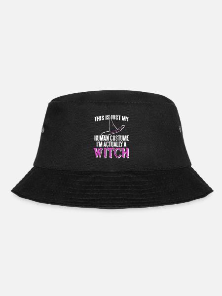Hexe - This is my Human Costume Im actually a - Bucket Hat - Schwarz