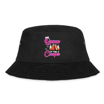 Queen Of The Camper Camping Outdoor Caravan - Bucket Hat - black - Front - Lela (165cm)