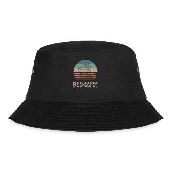 Retro Vintage Classic Beekeeper Beekeeping - Bucket Hat - black - Front - Lela (165cm)
