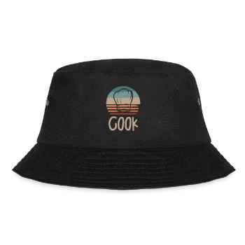 Retro Vintage Classic Chef Cook Cooking - Bucket Hat - Schwarz - Vorne - Lela (165cm)