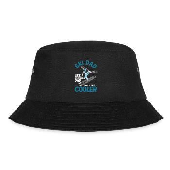 Ski Dad Lustig Wintersport Daddy Skifahren Vater - Bucket Hat - Schwarz - Vorne - Lela (165cm)