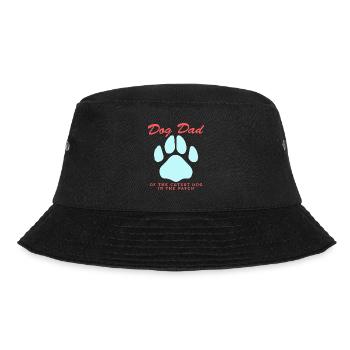 Hunde Dad Herrchen Hundebesitzer Geschenk - Bucket Hat - Schwarz - Vorne - Lela (165cm)